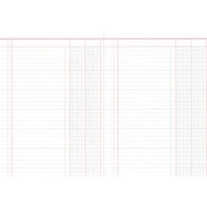 Spaltenbuch mit 2 Spalten 60 Seiten DIN A4, rot grau liniert RNK 3402 (4002871340205)