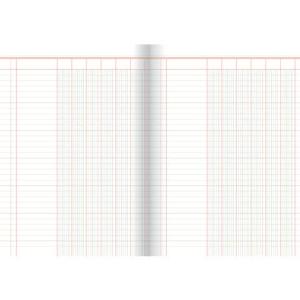 Spaltenbuch mit 6 Spalten 60 Seiten DIN A4, rot grau liniert RNK 3406 (4002871340601)
