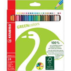 Stabilo Greencolors Buntstifte Farbsortiert, 24 St. 6019/2-24 (4006381390682)