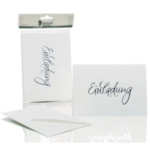 Briefkarte Einladung B6 HD 5 Karten 5 Umschläge weiß RÖSSLER 1181955009 (4014969555927)