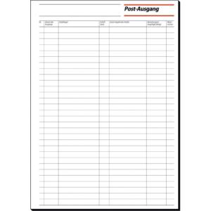 Post-Eingangs- Ausgangsbuch A4, beidseitig bedruckt 50 Blatt SIGEL PG415 (4004360911262)