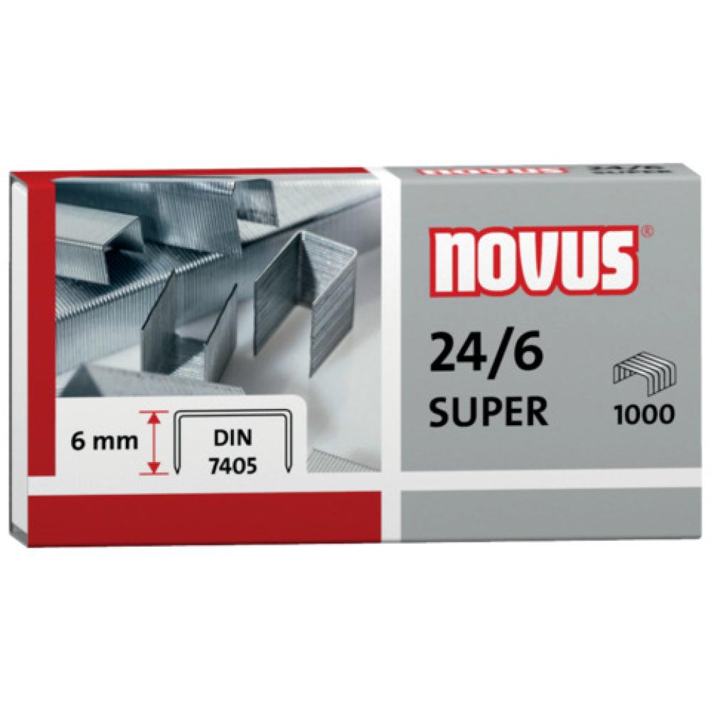 Heftklammern Nr. 24 6 DIN Super Stahldraht verzinkt NOVUS 040-0026 (4009729003688)