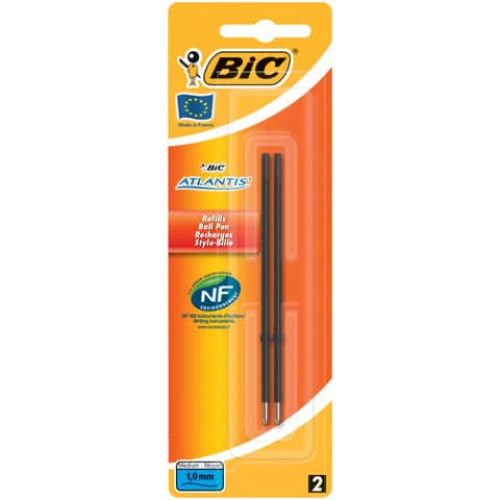Kugelschreibermine IS1197, dokumentenecht 0,4 mm schwarz Blister a 2 Stück BIC 893678 (3086123259447)