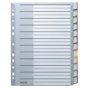 1274 Register PP blanko A4 Überbreite 12 Blatt grau Leitz 1274-00-00 (4002432301737)