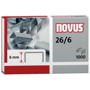 Heftklammern Nr. 26 6 Stahldraht verzinkt 1000 Stück NOVUS 040-0056 (4009729003701)