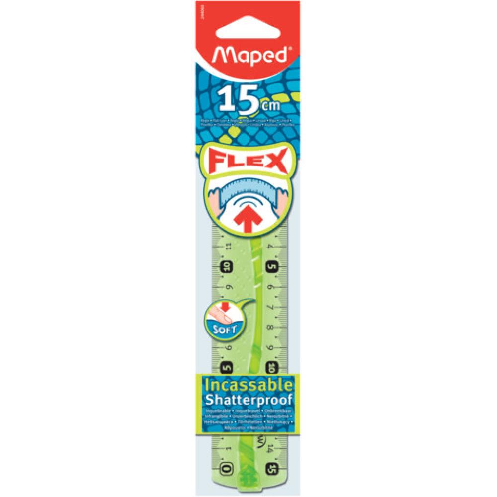 Flachlineal Flex 15 cm aus Kunststoff bruchfest maped M244060 (3154142440600)