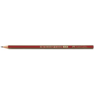 Bleistift DESSIN 2000 HB rot-gold-gestreift FABER CASTELL 112300 (4005401123002)