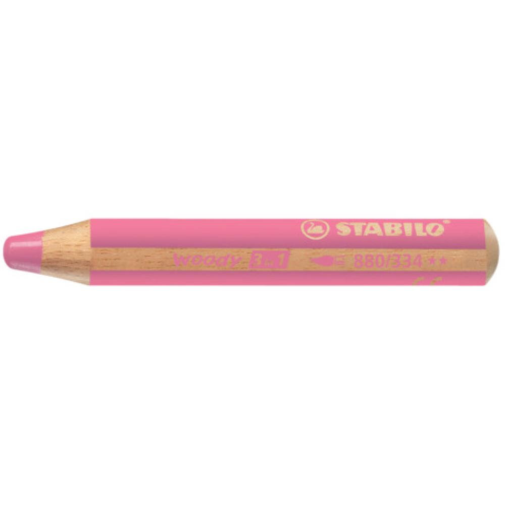 Multitalent-Stift woody 3 in 1 pink STABILO 880/334 (4006381188791)