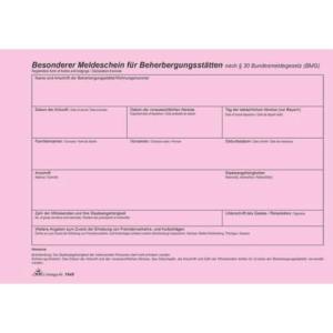 Meldeschein für Beherbergungsstätten Block alle Bundesländer DIN A5 RNK 1649 (4002871164900)