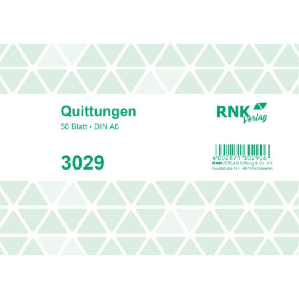 Quittung MwSt. A6 quer 50 Blatt DIN A6 quer RNK 3029 (4002871302906)