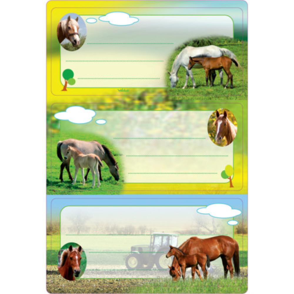 Schuletiketten Pferde beglimmert HERMA 5568 (4008705055680)