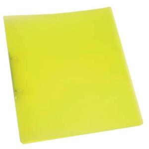 Ringbuch transparent A4, 2-Ring Ring- 25 mm gelb-transparent Q-CONNECT KF15285 (5705831152854)