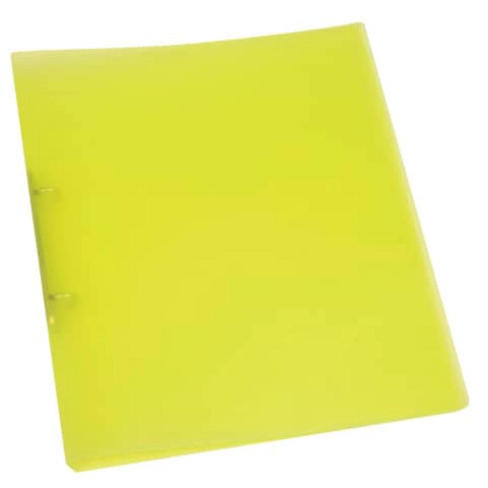 Ringbuch transparent A4, 2-Ring Ring- 25 mm gelb-transparent Q-CONNECT KF15285 (5705831152854)