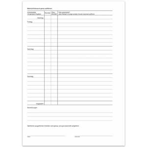 Wochenzettel Block 100 Blatt DIN A4, Montag Sonntag RNK 165 (4002871016506)