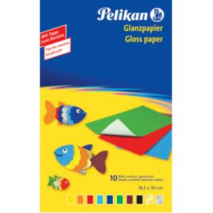 Glanzpapier 232 M 10, Mappe mit 10 Blatt in 10 Farben PELIKAN 300003732 (4012700137937)