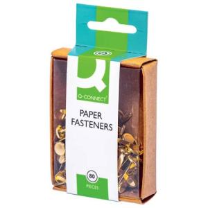 Musterbeutelklammern 17 mm Rundkopf 80 Stück Q-CONNECT KF02028 (5705831020283)