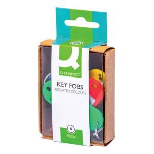 Schlüsselanhänger 6 Stück sortiert Q-CONNECT KF02036 (5705831020368)