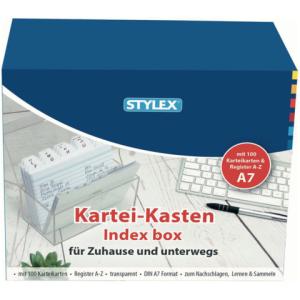 Karteikasten Plastik -A7, transparent STYLEX 49971 (4044186499711)