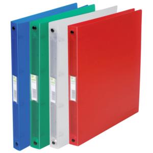 Ringbuch transparent A4, 4-Ring Ring- 16 mm transluzent sortiert Q-CONNECT KF02921 (5705831029217)