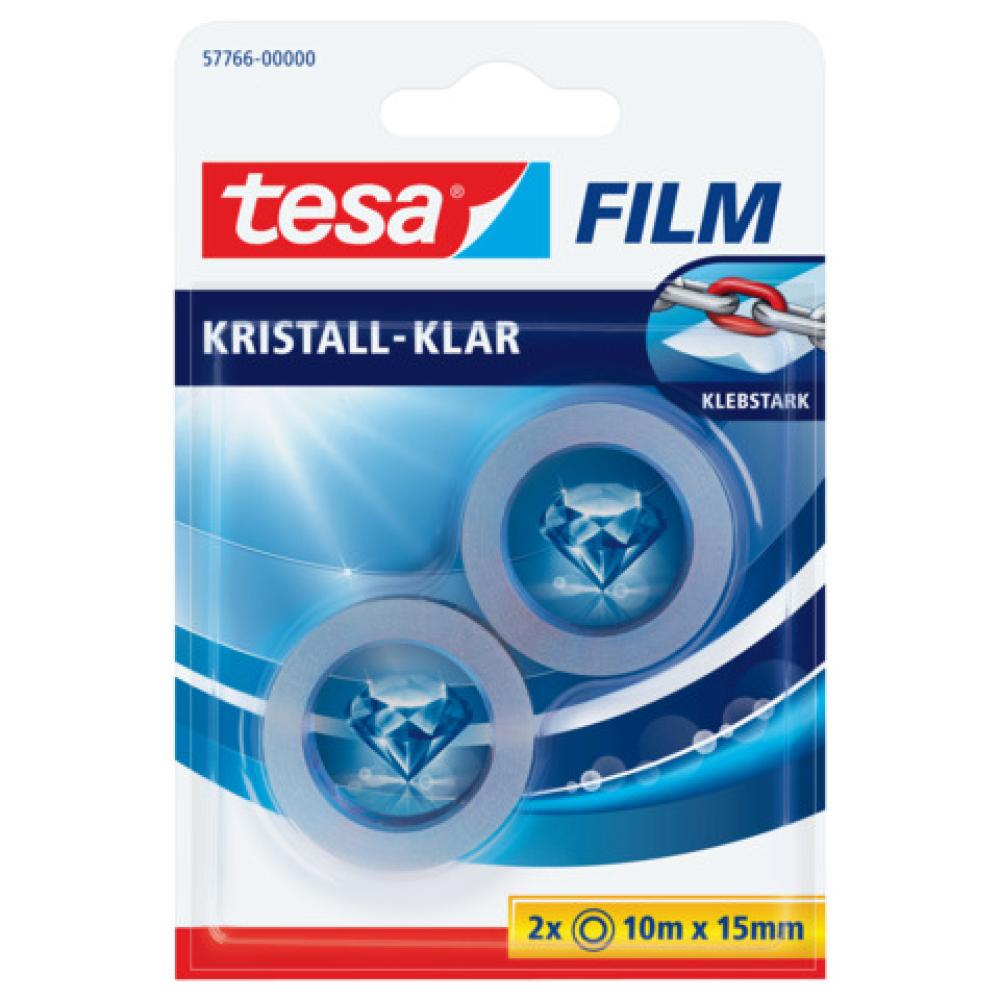 Klebefilm film kristall-klar Bandgröße (LxB): 10 mx15 mm 2 Rollen TESA 57766-00000-00 (4042448043566)