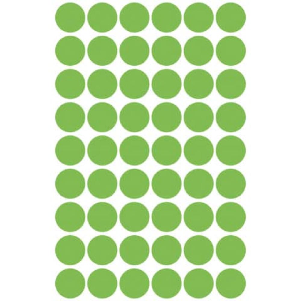 Markierungspunkte  12 mm 5 Blatt 270 Etiketten leuchtgrün AVERY ZWECKFORM 3149 (4004182031490)