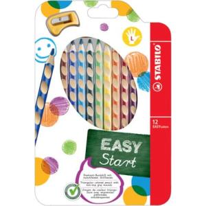 Ergonomischer Buntstift für Linkshänder EASYcolors 12er Pack mit Spitzer STABILO 331/12 (4006381398695)