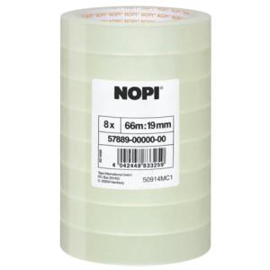 Klebefilm transparent PP unsichtbar Bandgröße (LxB): 66 mx19 mm NOPI 57889-00000-00 (4042448833259)