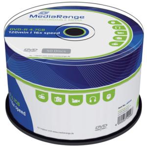 DVD-R 4.7GB 120Min 16-fach Spindel Packung mit 50 Stück MEDIARANGE MR444 (4260057125583)