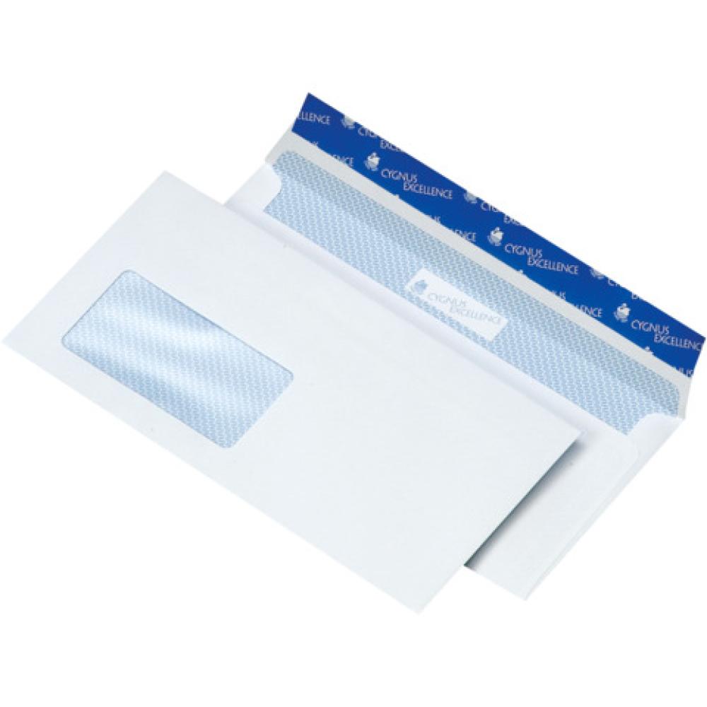 Briefumschlag DL haftkebend weiß Offset 100g 500 Stück mit Fenster CYGNUS EXCELLENCE 30007246 (4003928226015)