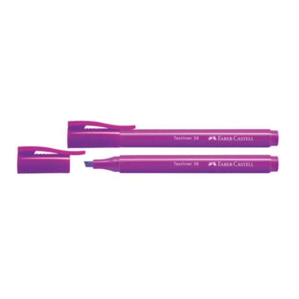 Textmarker 38 Stiftform violett FABER CASTELL 157736 (9556089005852)