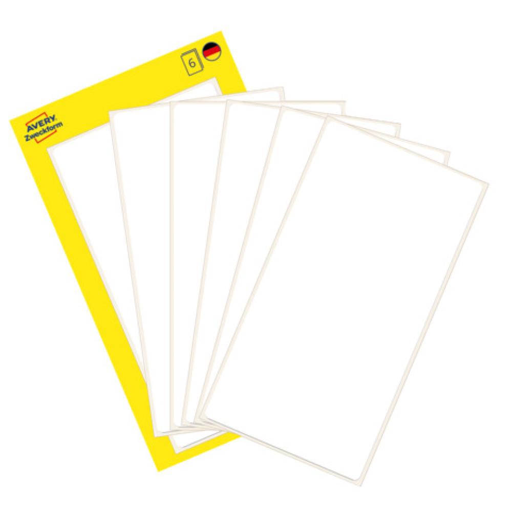 Universal-Etiketten 98x51 mm 6 Blatt 6 Etiketten weiß AVERY ZWECKFORM 3047 (4004182030479)
