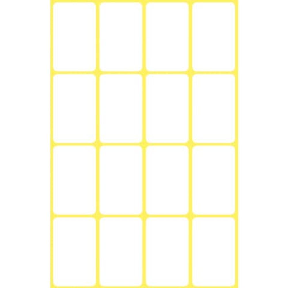 Mini-Organisations-Etiketten 29x18 mm 6 Blatt 96 Etiketten weiß AVERY ZWECKFORM 3074 (4004182030745)