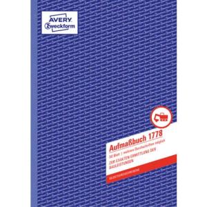 Aufmaß DIN A4, vorgelocht 50 Blatt weiß AVERY ZWECKFORM 1778 (4004182017784)