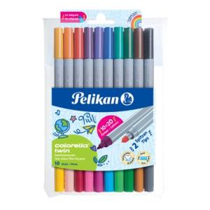 Doppelfasermaler Colorella twin 10 Farben 1 mm und 2 mm sortiert PELIKAN 300011239 (4012700949516)