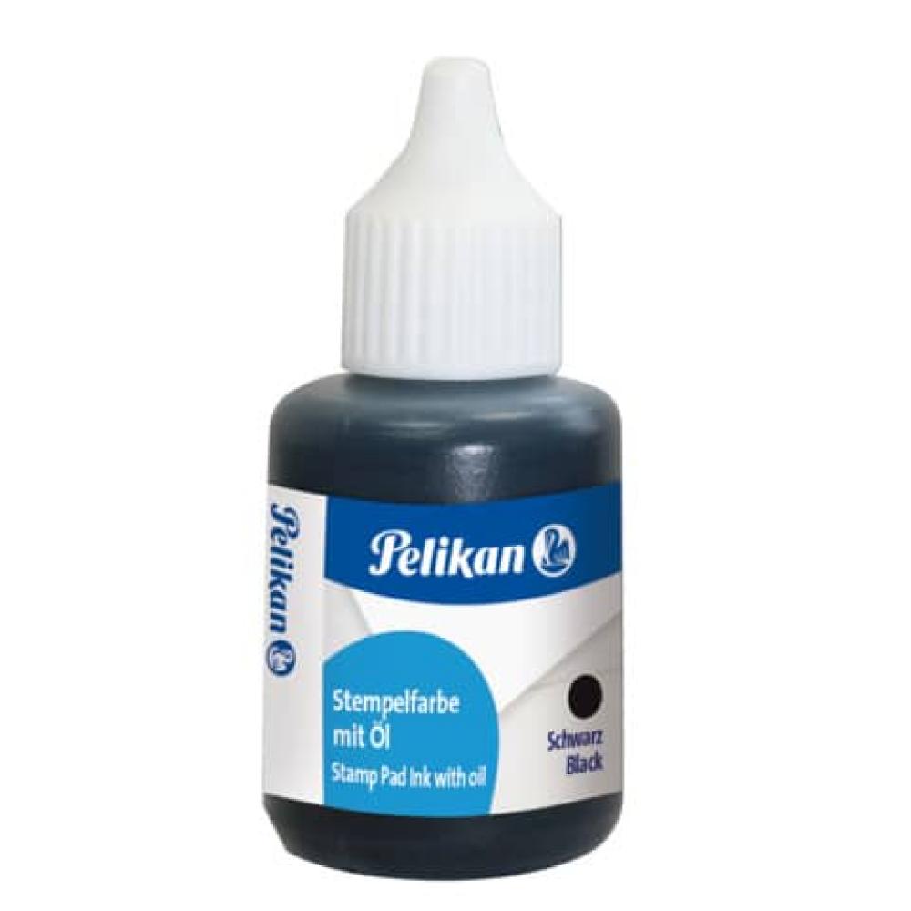 Stempelfarbe 4 mit Öl 30 ml schwarz Kunststoff-Behälter mit Spritzdüse PELIKAN 300004211 (4012700351357)