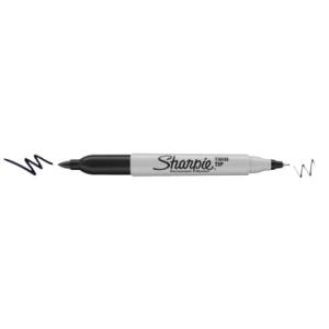 Permanentmarker Twin Tip 1 + 0,5 mm schwarz Sharpie S0811100 (3501170811108)