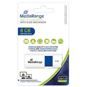 MEDIARANGE USB STICK 8GB BLAU MR971 Schiebemechanismus