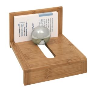 Wedo Visitenkartenhalter Bambus Braun, Für Bis Zu 200 Visitenkarten 61 1407 (4003801795478)