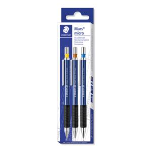 Druckbleistift Mars micro 0,3 mm 0,5 mm 0,7 mm B Etui 3 Stück STAEDTLER 775 SC WP3 (4007817711521)