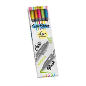 Faserschreiber Calli.Brush Duo neon Farben 5 Stück sortiert ONLINE 19078 (4014421190789)