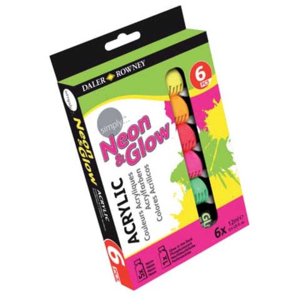 Acrylfarbe Set 6x 12 ml sortiert DALER ROWNEY D126500306 (5011386103068)