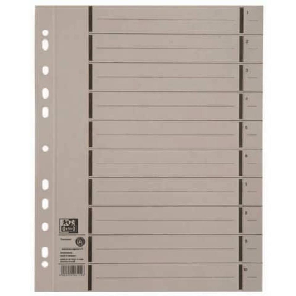 Trennblätter mit Perforation A4 Überbreite grau 100 Stück ELBA 400004668 (4002030013445)