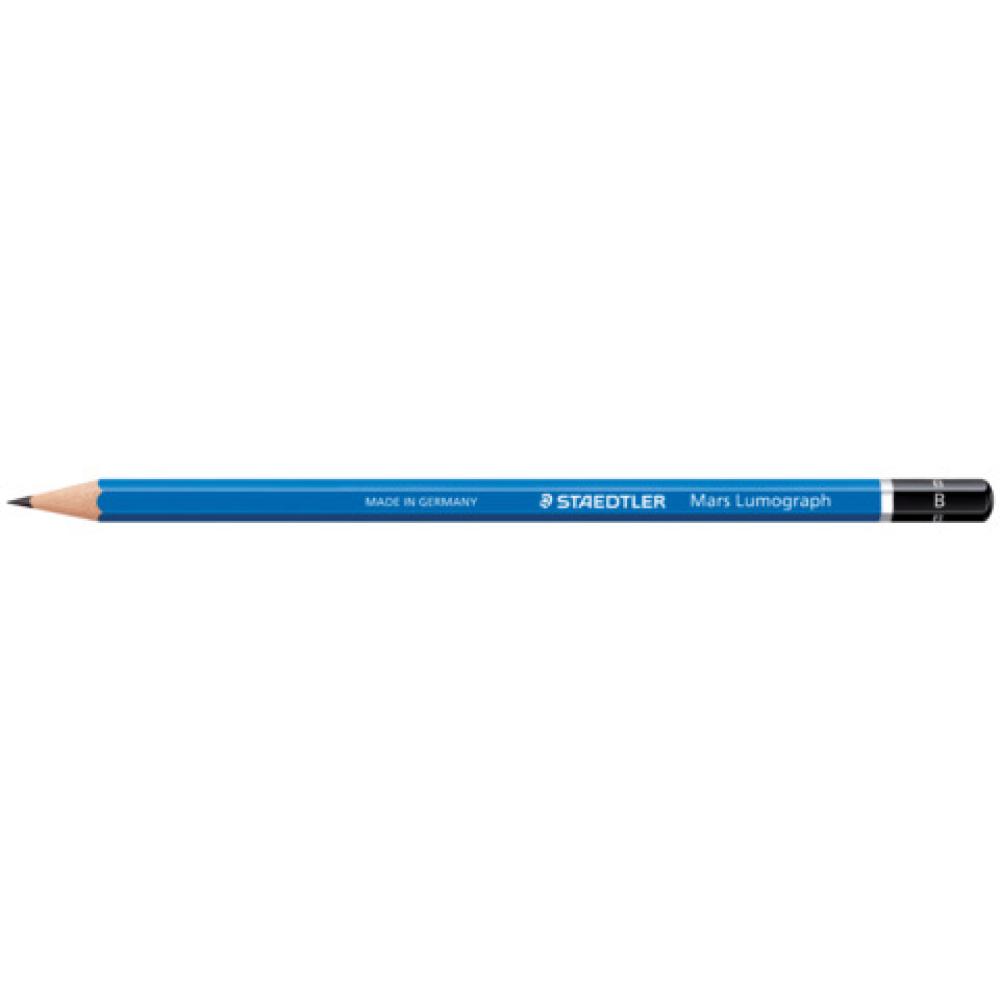 Bleistift Mars Lumograph B blau STAEDTLER 100-B (4007817104132)