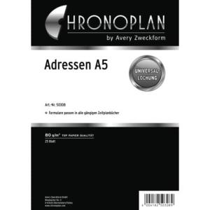 Ersatzadressblätter A5, 25 Blatt CHRONOPLAN 50308 (4004182503089)