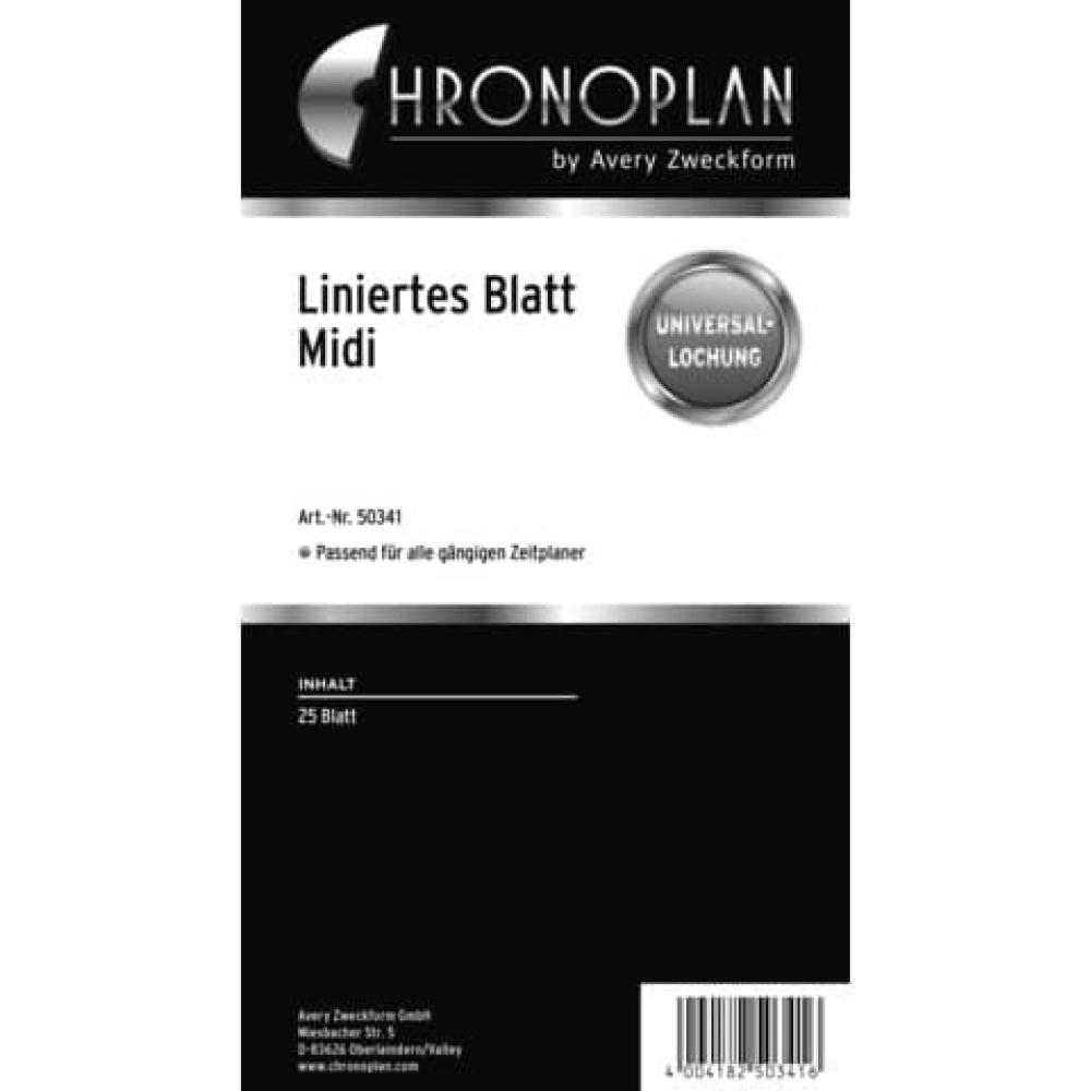 Ersatzeinlage liniert Midi 25 Blatt CHRONOPLAN 50341 (4004182503416)