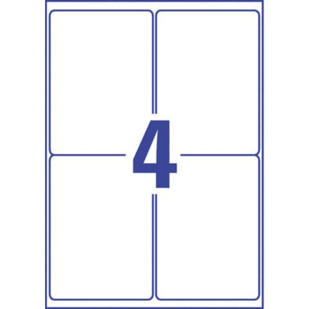 Ultra-Resistente Folien-Etiketten A4, 20 Stück 99,1x139 mm 10 Blatt weiß AVERY ZWECKFORM L7915-10 (4004182068045)