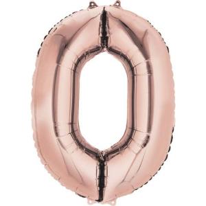 Folienballon XXL Zahl 0 rose gold 9906275 (0026635361903)