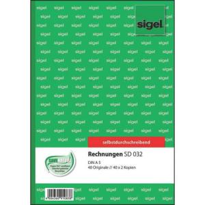 Rechnungen A5, 1. 2. und 3. Blatt bedruckt SD MP 3x40 Blatt SIGEL SD032 (4004360910838)