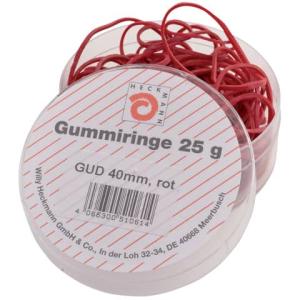 Gummiringe 40 mm Dose mit 25g rot WIHEDÜ 510.061 (4066300510614)