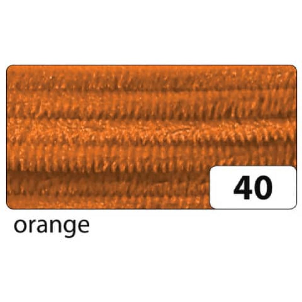Chenilledraht 8 mm 10 Stück orange FOLIA 77840 (4001868780406)